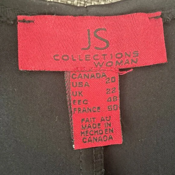 JS Collections Woman Black  Shell Tank Top  Women’s Size 20 - Picture 4 of 4